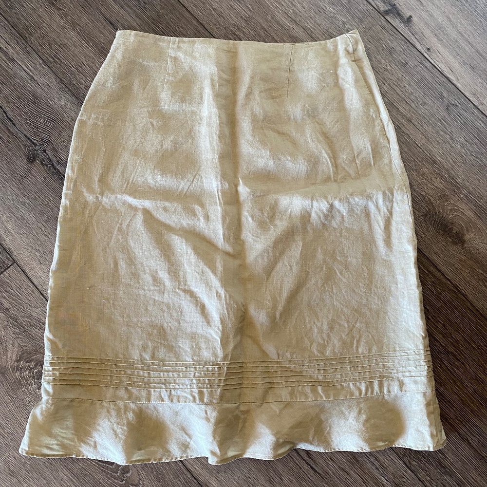 H&M Linen Ramie Lined summer skirt